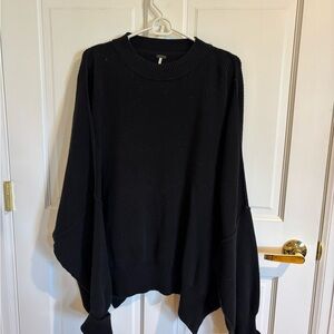 Free People oversized knit black sweater